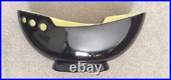 Rare Wade 50s Retro Harmony Black & Lime Mantel Vase Porthole Pierced Bowl 439