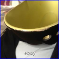 Rare Wade 50s Retro Harmony Black & Lime Mantel Vase Porthole Pierced Bowl 439