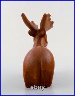 Rare figure, Lisa Larson for Jie Stengods-ateljé. Deer. Glazed ceramics