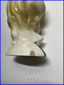 Relpo Vase Rare Vintage Blonde with Black Bow & Blue Eyes Rare Look