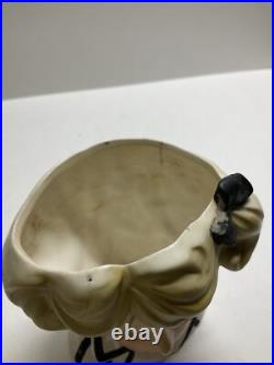 Relpo Vase Rare Vintage Blonde with Black Bow & Blue Eyes Rare Look