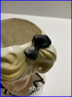 Relpo Vase Rare Vintage Blonde with Black Bow & Blue Eyes Rare Look