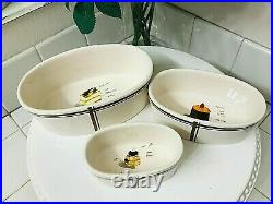 Retired Rae Dunn French Sketch Boutique Pastry Ramekins Set of 3 VHTF