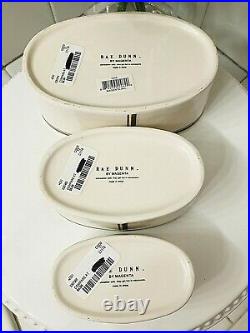 Retired Rae Dunn French Sketch Boutique Pastry Ramekins Set of 3 VHTF