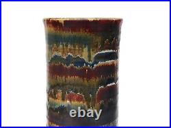Robert Sperry MCM Studio Art Pottery 1961 Poured Glaze Vase 12.5