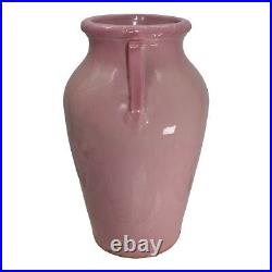 Robinson Ransbottom Ohio Vintage Art Deco Pottery Pink Ceramic Floor Vase 155