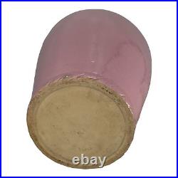 Robinson Ransbottom Ohio Vintage Art Deco Pottery Pink Ceramic Floor Vase 155
