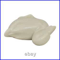 Rookwood 1964 Vintage Art Pottery Ivory Mat Duck Ceramic Paperweight 6064