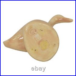 Rookwood 1988 Pottery Vintage Art Pottery Glossy Tan Duck Ceramic Figurine 6992