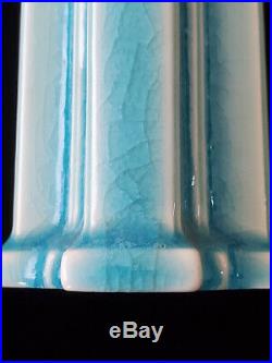 Rookwood Art Deco 1930 Turquoise Sky Blue Skyscraper Vase 6126