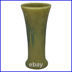 Rookwood Art Pottery 1913 Matte Green Carved Ceramic Vase 1357D (Duell)