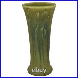 Rookwood Art Pottery 1913 Matte Green Carved Ceramic Vase 1357D (Duell)