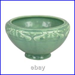 Rookwood Art Pottery 1920 Vintage Art Deco Matte Green Ceramic Bowl 1911