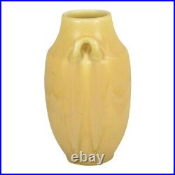 Rookwood Art Pottery 1925 Vintage Arts And Crafts Matte Yellow Ceramic Vase 77C