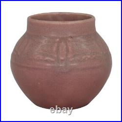 Rookwood Art Pottery 1927 Vintage Arts And Crafts Matte Pink Ceramic Vase 2873