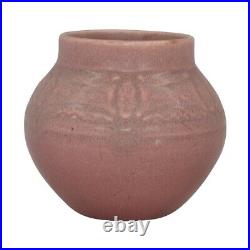 Rookwood Art Pottery 1927 Vintage Arts And Crafts Matte Pink Ceramic Vase 2873