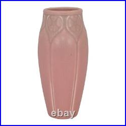 Rookwood Art Pottery 1929 Vintage Art Deco Pink Floral Ceramic Vase 2373