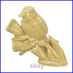 Rookwood Art Pottery 1943 Vintage Tan Bird On Branch Ceramic Figurine 6837