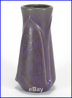 Rookwood Pottery production 3 leaf arts & crafts matte purple brown 1915