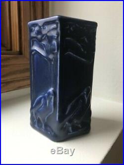 Rookwood XXIV Crow Vase #1795 Cobalt Blue Art Pottery 1924