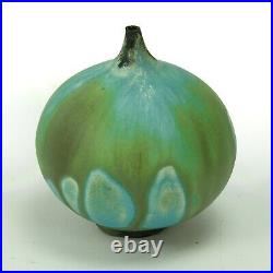 Rose Cabat studio pottery Feelie vase late mid century modern ceramics green