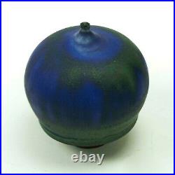 Rose Cabat studio pottery feelie vase mid century modern ceramics blue green