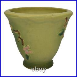 Roseville Apple Blossom Green 1949 Art Pottery Ceramic Flower Pot Planter 356-5