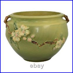 Roseville Apple Blossom Green 1949 Art Pottery Ceramic Jardiniere Planter 301-6