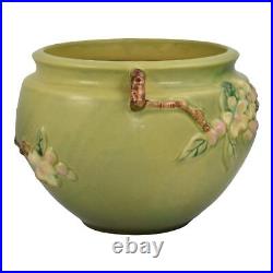 Roseville Apple Blossom Green 1949 Art Pottery Ceramic Jardiniere Planter 301-6