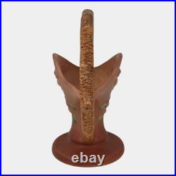 Roseville Apple Blossom Pink 1949 Vintage Art Pottery Ceramic Basket 309-8 Roseville Apple Blossom Pink 1949 Vintage Art Pottery Ceramic Basket 309-8