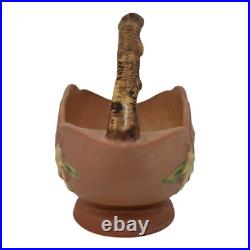 Roseville Apple Blossom Pink 1949 Vintage Art Pottery Ceramic Basket 310-10