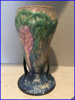 Roseville Art Pottery Blue Wisteria Vase 635-8