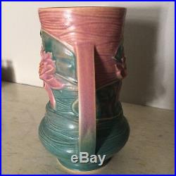 Roseville Art Pottery Pink Water Lily Vase 76-8