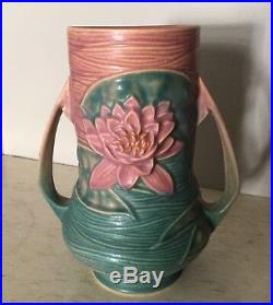 Roseville Art Pottery Pink Water Lily Vase 76-8