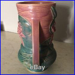 Roseville Art Pottery Pink Water Lily Vase 76-8