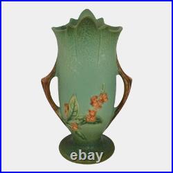 Roseville Bittersweet Green 1951 Vintage Mid Century Modern Pottery Vase 885-10