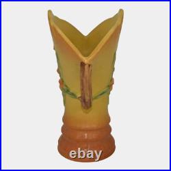 Roseville Bittersweet Yellow 1951 Vintage Art Pottery Ceramic Vase 884-8