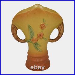 Roseville Bittersweet Yellow 1951 Vintage Art Pottery Ceramic Vase 884-8