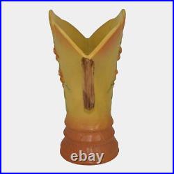 Roseville Bittersweet Yellow 1951 Vintage Art Pottery Ceramic Vase 884-8