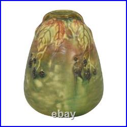 Roseville Blackberry 1932 Vintage Art Pottery Green Bee Hive Ceramic Vase 569-5