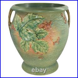 Roseville Bushberry 1941 Vintage Art Pottery Green Ceramic Sand Jar 778-14