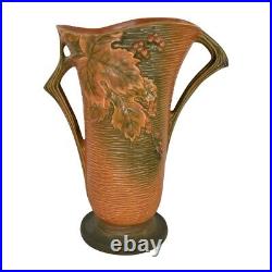 Roseville Bushberry 1941 Vintage Art Pottery Russet Ceramic Vase 38-12