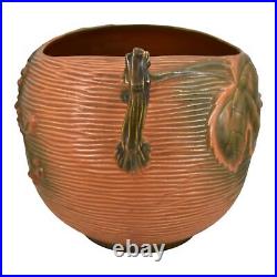 Roseville Bushberry Brown 1941 Vintage Art Pottery Ceramic Planter Bowl 411-8
