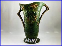 Roseville Bushberry Dark Green Pottery Ceramic Vase 38-12 ca. 1941 Nice Mold