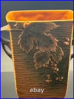 Roseville Bushberry Russet 1941 Vintage Art Pottery Ceramic Handled Vase 36-9