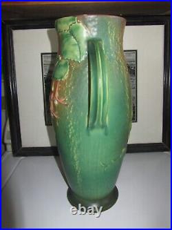 Roseville Ceramic 1938 Fuchsia Floral Art Deco Vase 904 -15 Art Pottery