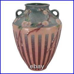 Roseville Cherry Blossom Pink 1933 Vintage Art Deco Pottery Ceramic Vase 628-15