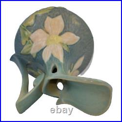 Roseville Clematis Blue 1944 Vintage Art Pottery Ceramic Ewer 17-10