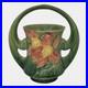 Roseville Clematis Green 1944 Vintage Art Pottery Ceramic Basket 387-7