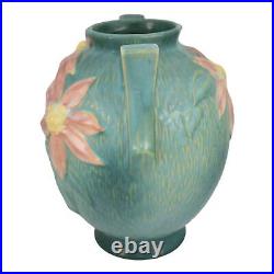 Roseville Clematis Green 1944 Vintage Art Pottery Ceramic Flower Vase 107-8